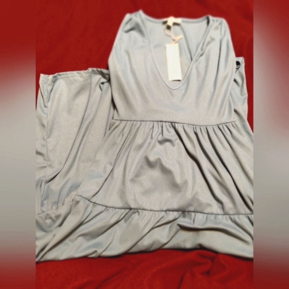 Light Blue Mid Length Dress